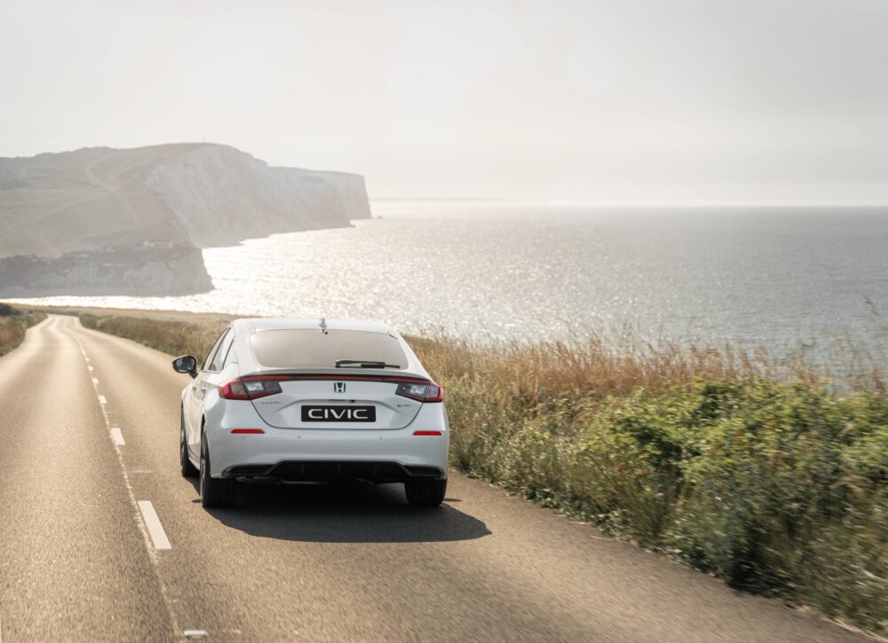 achterkant van de honda civic facelift