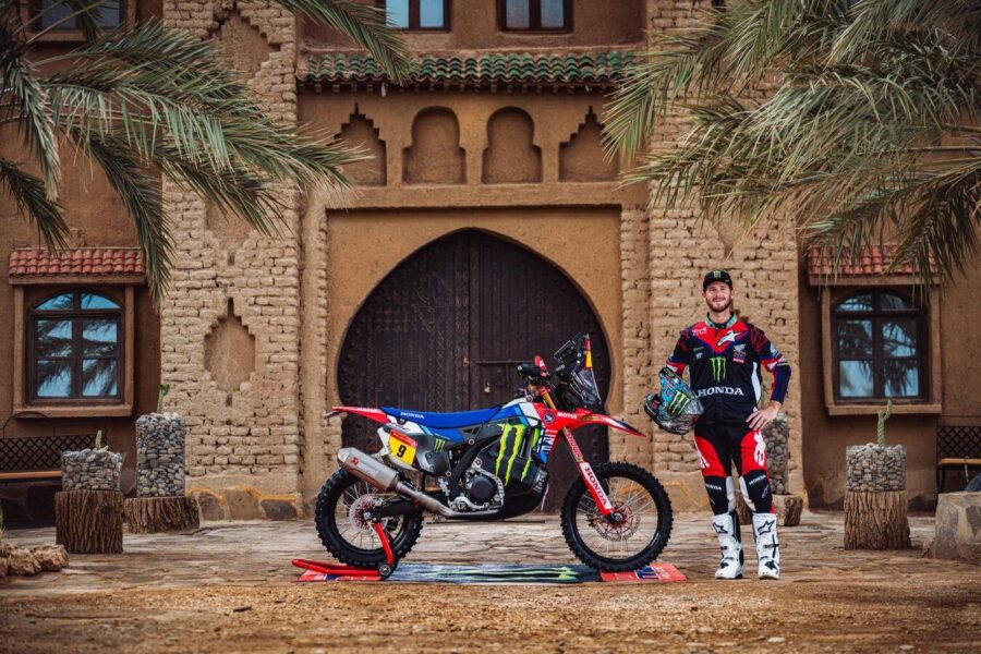 Ricky Brabec met zijn Honda CRF450 RALLY