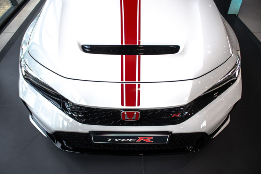 het front en de motorkap honda civic type r ultimate edition 